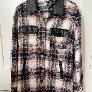 Red/Navy/Cream Shacket
